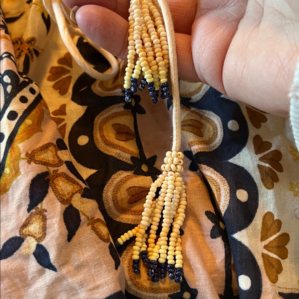 FARM Rio Jaipur Blouse with Lace-Up Detail, NWOT, Large - Picture 8 of 8